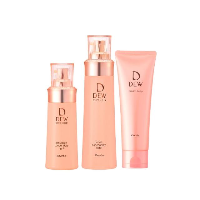 【Kanebo 佳麗寶】DEW 水潤柔膚露+乳贈水潤洗顏皂霜超值組(2款任選)