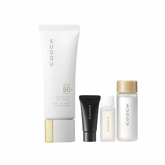 【SUQQU】晶采防曬日霜 50g(增量限定版_加贈粉霜潔膚3件組)