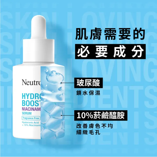 【Neutrogena 露得清】水活保濕菸鹼醯胺精華(30ml)