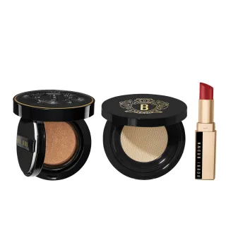 【Bobbi Brown 芭比波朗】霧光氣墊奢光定妝組(磁吸底妝/霧光氣墊+冬蟲夏草蜜粉)