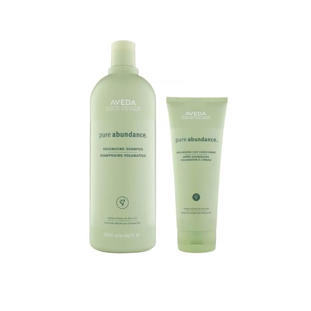【AVEDA】純豐蓬髮洗潤組(純豐洗髮精1000ml+潤髮乳200ml)