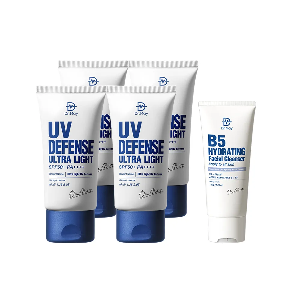 【Dr. May 美博士】專業隔離清爽防曬乳SPF50+ PA++++ 四入組(40ml 美容課程後可用 超越買一送一)