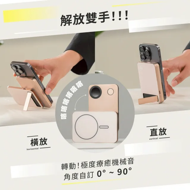 【SHOWHAN】10000mAh Qi2 磁吸手錶支架三合一 無線充行動電源(SH-MW2/MagSafe/Apple Watch)