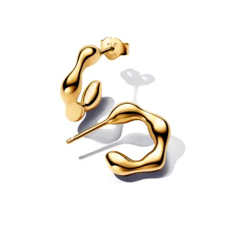 【Pandora 官方直營】自然波紋耳環圈-絕版品