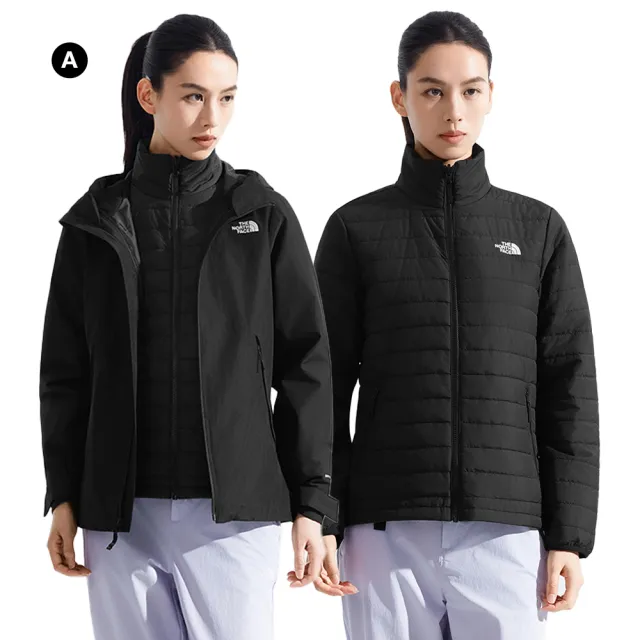 【The North Face 官方旗艦】中性款防水透氣三合一外套(多款任選)