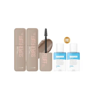 【MAYBELLINE 媚比琳】SUPER FLUFF 蓬蓬慕斯持色眉彩膏_2入組