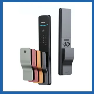【Philips 飛利浦】DDL801 推拉式智能鎖/電子鎖 把手 3色可選(指紋│卡片│密碼│鑰匙│WIFI/含安裝)