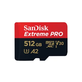 【SanDisk 晟碟】ExtremePRO microSDXC UHS-I 512GB 記憶卡(公司貨)