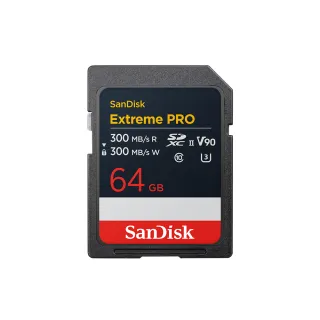 【SanDisk 晟碟】Extreme PRO UHS-II 記憶卡 64GB(公司貨)