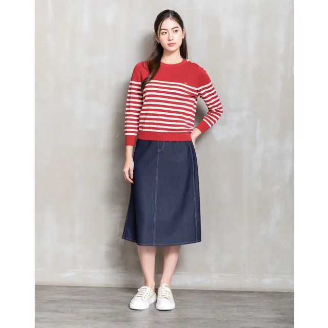 【perng yuh 芃諭名品】方向定錨 輕光澤 丹寧 牛仔裙(2026 SS Collection|5A春夏新品上市)