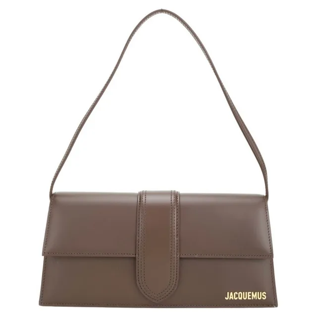 【JACQUEMUS】Le Bambino 光滑小牛皮手提 肩背包-咖啡色(信封包 腋下包)