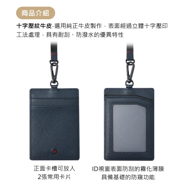 【MONDAINE 瑞士國鐵】蘇黎世3卡安全扣證件套｜防夾頸繩｜牛皮/葡萄皮｜悠遊卡/識別證卡套(多色可選 送禮)