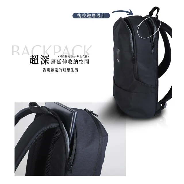【deya】雙11 venture 極簡後背包 2色任選︱筆電包 輕量雙層後背包 透氣背墊