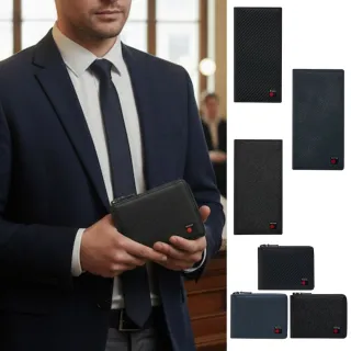 【MONDAINE 瑞士國鐵】x Knirps德國紅點 聯合品牌 經典拉鍊零錢牛皮長夾/短夾 男夾 皮夾(多款任選)