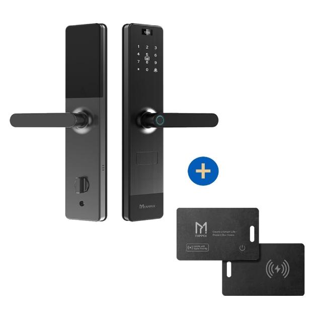 【FAMMIX 菲米斯】SAFER-2 六合一把手式電子鎖+防丟定位卡二入組