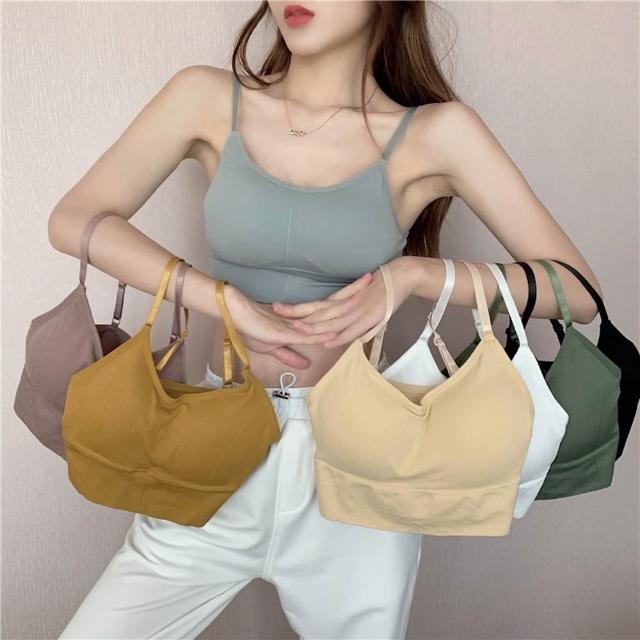 【AS 梨卡】女裝 內搭 背心 Bratop 小可愛 一片式胸墊 可拆 衣服 細肩帶背心 BR1731(細肩帶背心)