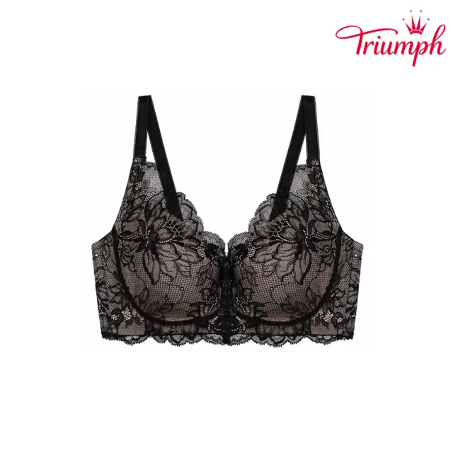 【Triumph 黛安芬】自在貼合系列 蕾絲透氣包覆無鋼圈內衣(時尚黑)