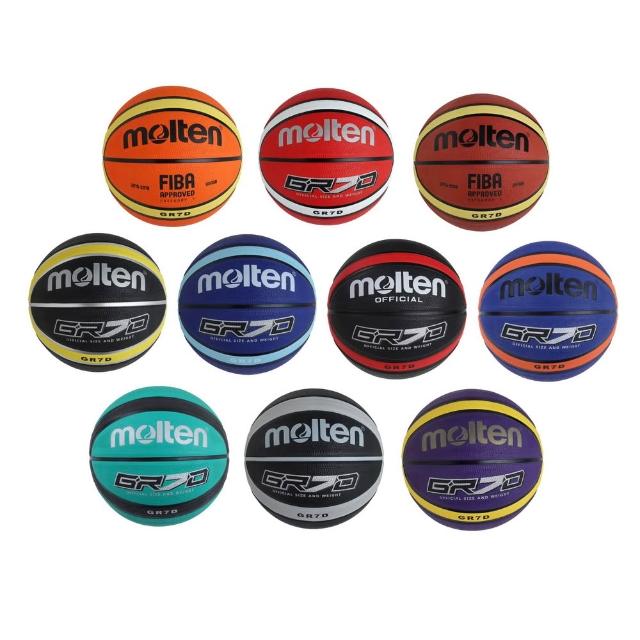 【MOLTEN】籃球 12片橡膠深溝 7號籃球(BGR7D多色)