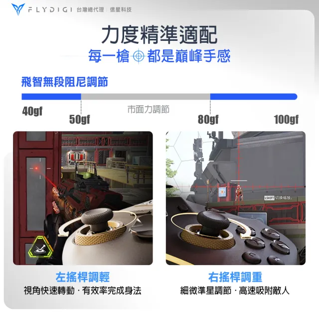 【Flydigi 飛智】黑武士5 PRO 競技精英手把(無線遊戲手把 力切換槓桿扳機 競技手把)