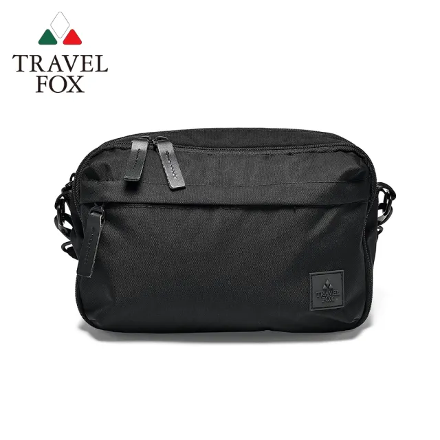 【TRAVEL FOX 旅狐】BLACK SERIES 輕質感風潮防潑水側背包 父親節送禮 (TB808 黑/灰)