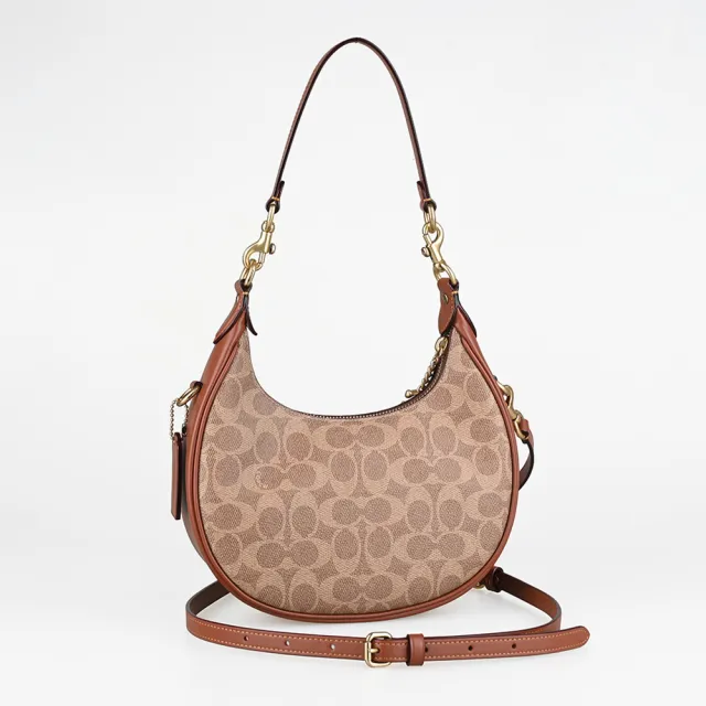 【COACH】COACH JONIE BAG 22 雙背帶斜背/肩背/手提三用包(焦糖棕)