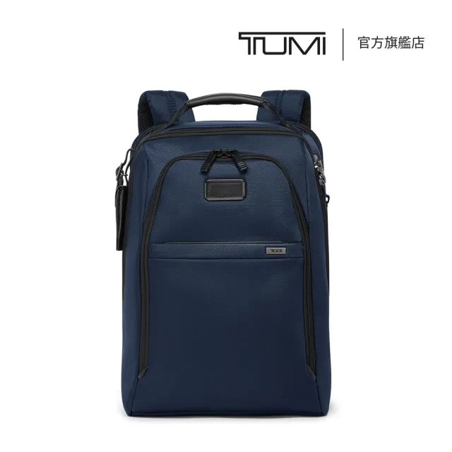【TUMI】Alpha 中型 15 吋筆電可擴展彈道尼龍後背包 - 海軍藍(TUMI 官方旗艦店)