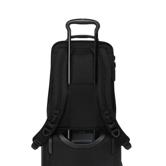 【TUMI】Alpha 中型 15 吋筆電可擴展彈道尼龍後背包 - 黑色(TUMI 官方旗艦店)
