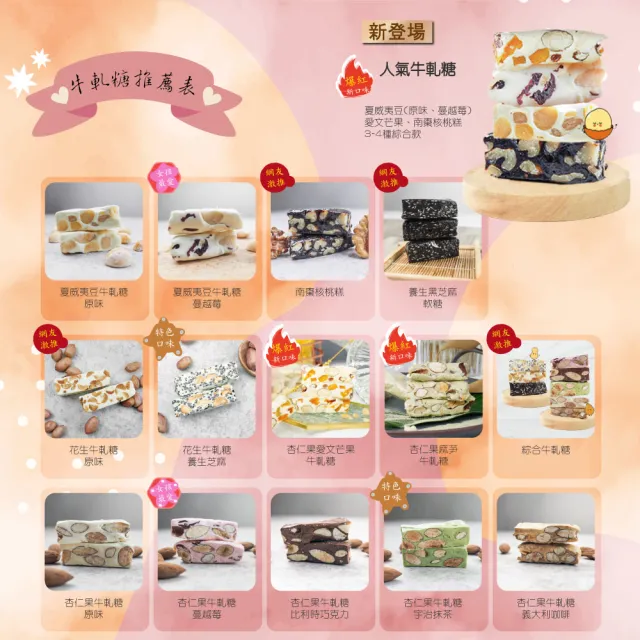【甜園】法式 純手工 夏威夷豆牛軋糖 小資禮盒x12盒(牛軋糖 堅果 伴手禮 台中必買伴手禮)