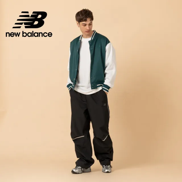 【NEW BALANCE】NB 緞面棒球外套_男性_深藍/綠色_MJ6102R7AAV_MJ6102R7TNV(美版 版型偏大)