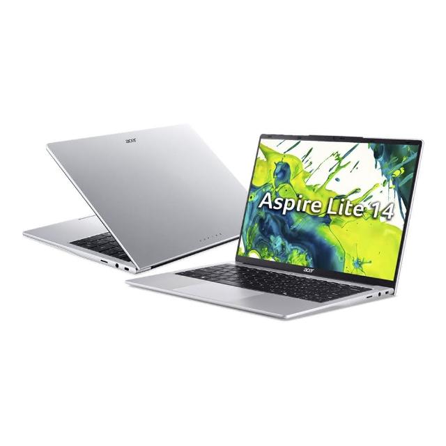 Acer 宏碁 Aspire Lite AL14-32P-C36J 筆電，搭載 Intel N1 系列處理器，8GB DDR5 記憶體，14吋 WUXGA 解析度 IPS 電腦螢幕，內建顯示卡，支援 USB Type-C、HDMI、microSD 讀卡機，Windows 11 Home 系統，銀色設計，輕便易攜，適合文書處理與日常使用。