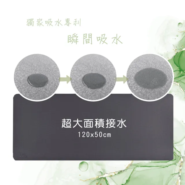 【怪獸】rubber anne 台灣製 瞬間吸水 軟式珪藻土廚房地墊 120x50cm(廚房地墊/防滑地墊)