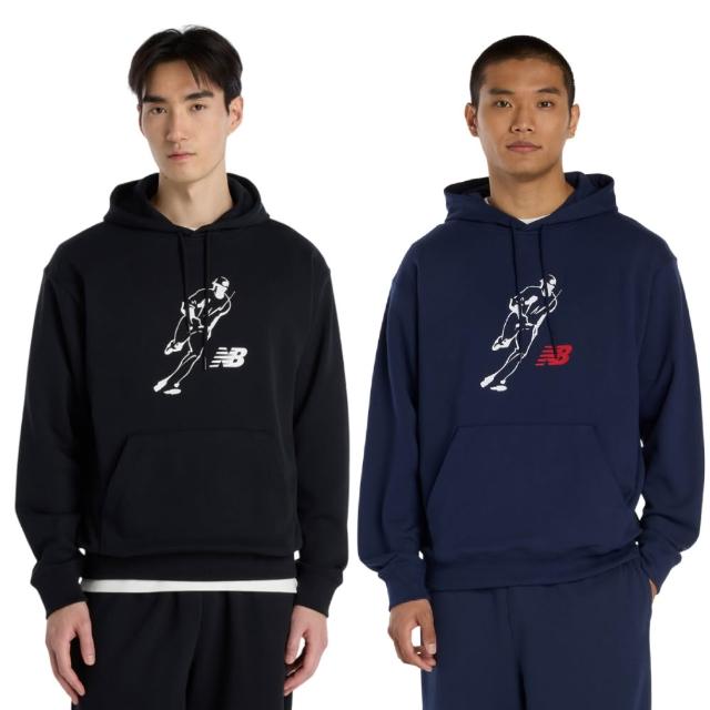 【NEW BALANCE】NB 帽T 大谷翔平帽T_MT6180FUBK_MT6180FUTNV_男性_黑色/深藍色(美版 版型偏大)