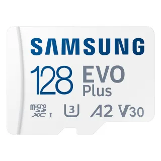 【Samsung 三星】EVO Plus microSDXC U3 A2 V30 128GB 記憶卡(MB-MC128SA/APC)