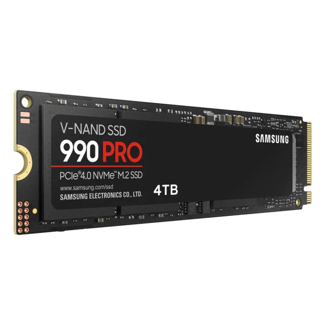 【Samsung 三星】990 PRO 4TB M.2 2280 PCIe 4.0 SSD固態硬碟(MZ-V9P4T0BW/讀7450M/寫6900M)