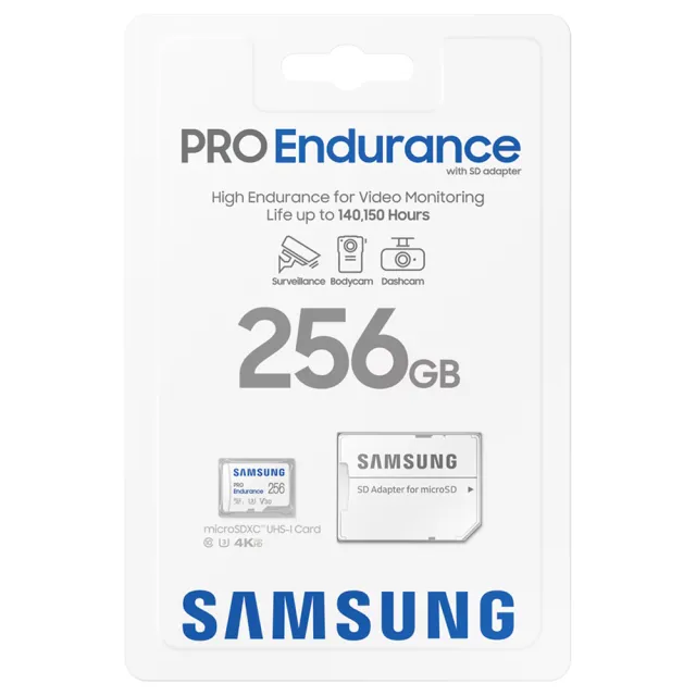 【Samsung 三星】PRO Endurance microSDHC U3 V30 256GB 高耐用記憶卡(MB-MJ256KA/APC)