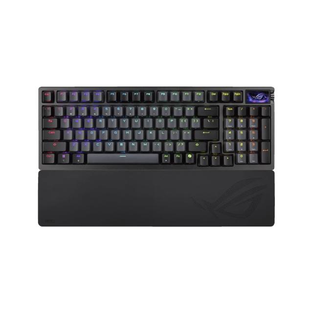 【ASUS 華碩】Azoth 96 HE Gaming Keyboard 無線電競鍵盤 - 黑色(ROG HFX V2 磁性軸)