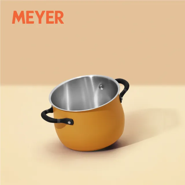 【MEYER 美亞】Accent微金亞光黑-陽極氧化IH 熾燄不沾鍋 六件組 (4鍋2蓋/層疊收納/電磁爐可用)