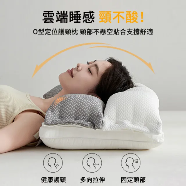 【AOAO】日式O型雙層反牽引護頸枕 三合一牽引枕 定位枕 可拆洗枕頭芯 助眠枕 枕頭