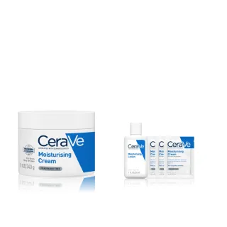 【CeraVe 適樂膚】momo限定組★長效潤澤修護霜 340g_B(臉部身體乳霜)