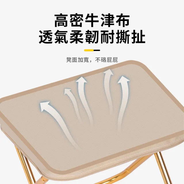 【SUNORO】2入組 鋁合金露營用手包折疊椅 免組裝戶外便攜筆袋休閒椅 釣魚小板凳(釣魚椅/露營椅/戶外野餐)