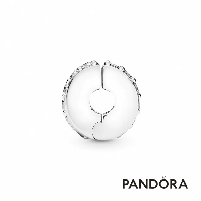 【Pandora 潘多拉】璀璨透明寶石固定釦