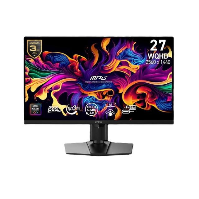 【MSI 微星】MPG 271QR QD-OLED X50 27型 WQHD 500Hz 電競顯示器(0.03ms/ClearMR 21000/HDR400)