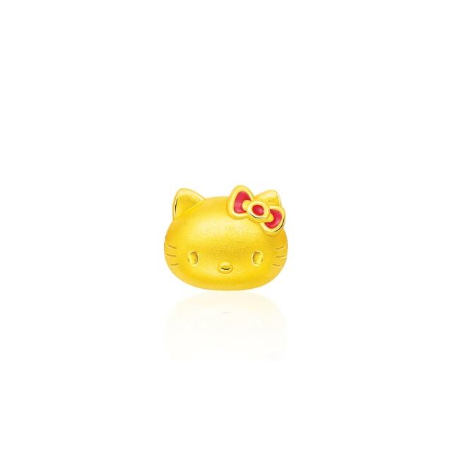【Just Gold 鎮金店】Hello Kitty 紅色蝴蝶結 黃金串珠