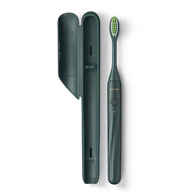 【Philips 飛利浦】One by Sonicare攜帶式旅行盒電動牙刷 HY1200綠色平行輸入