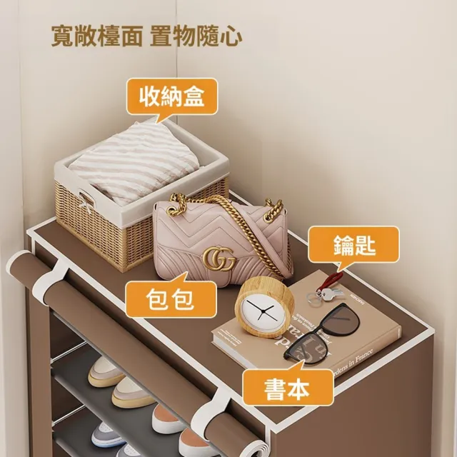 【Quality 聚家】簡易鞋架 防塵多層鞋子 宿舍門口室內鞋櫃 玄關架 4層收納架(鞋櫃/儲物櫃/展示櫃)