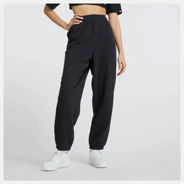 【NEW BALANCE】長褲 女 運動褲 毛圈布 美規 黑 WP41500BK