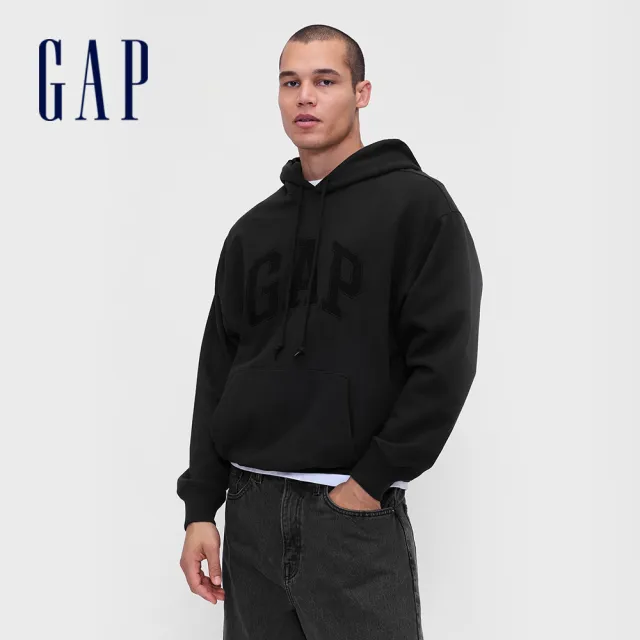 【GAP】男女同款 Logo刷毛刺繡帽T-多款任選(841725&781237&792234)