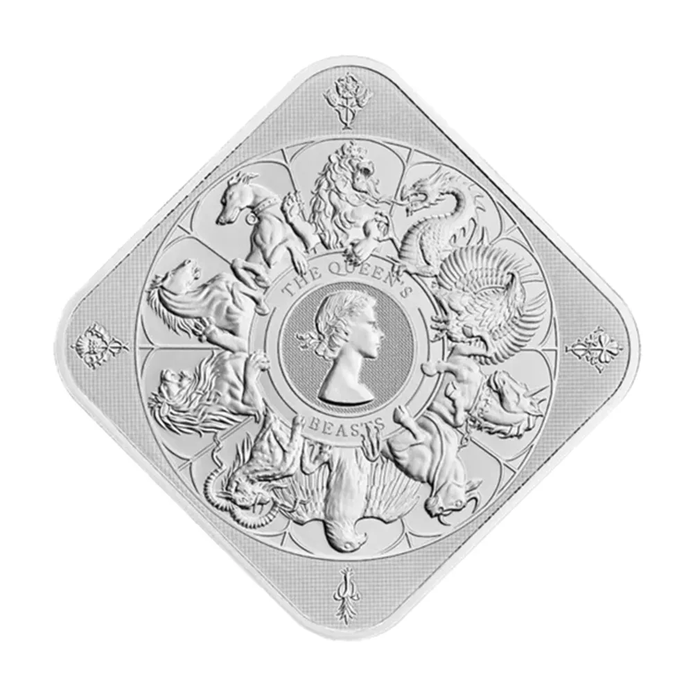 行闊國際) 1英國皇家鑄幣廠女王神獸1盎司31.1g 9999白銀條塊- momo購物網- 好評推薦-2026年1月