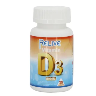 【RELIVE】查驗登記800IU維生素D3量販超值組(30錠/瓶*6瓶)