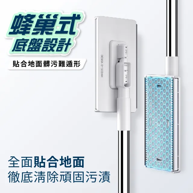 【FL 生活+】加長款 超好夾1秒換布洗臉巾環保拖把(360度萬向面板 130公分加長拖桿 快彈式開啟)